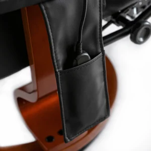 Scaun de masaj pivotant WEST cu încălzire, piele ecologică neagră