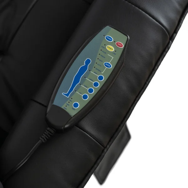 Scaun de masaj pivotant WEST cu încălzire, piele ecologică neagră