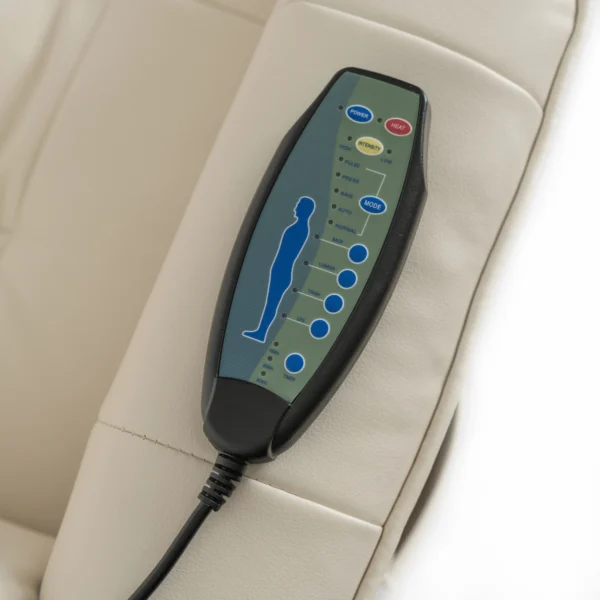 Scaun de masaj pivotant WEST cu încălzire, piele ecologică bej