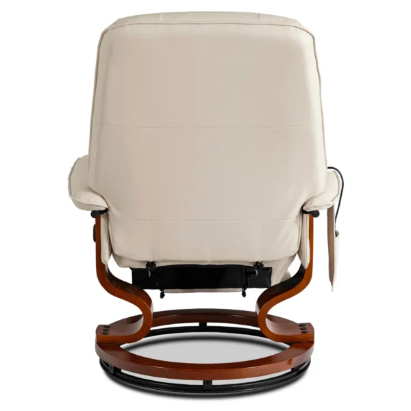 Scaun de masaj pivotant WEST cu încălzire, piele ecologică bej