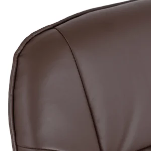 Scaun de masaj încălzit CANO cu suport pentru picioare, piele ecologică maro