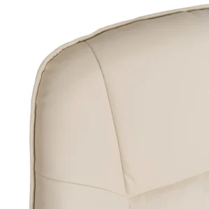 Scaun de masaj încălzit CANO cu suport pentru picioare, piele ecologică bej