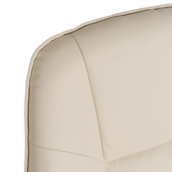 Scaun de masaj încălzit CANO cu suport pentru picioare, piele ecologică bej