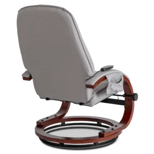 Scaun de masaj încălzit CANO cu suport pentru picioare, țesătură gri