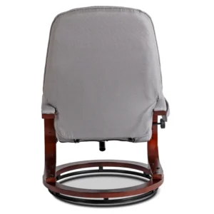 Scaun de masaj încălzit CANO cu suport pentru picioare, țesătură gri