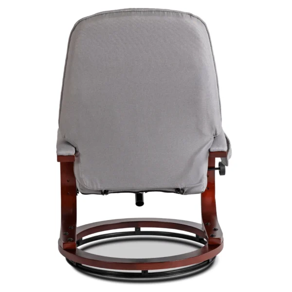 Scaun de masaj încălzit CANO cu suport pentru picioare, țesătură gri