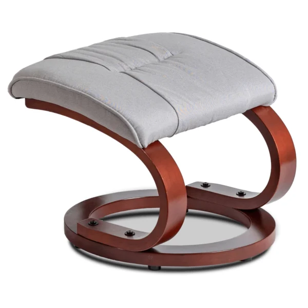 Scaun de masaj încălzit CANO cu suport pentru picioare, țesătură gri