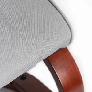 Scaun de masaj încălzit CANO cu suport pentru picioare, țesătură gri