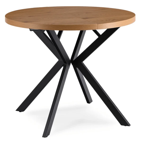 Masă extensibilă DORIAN 80-160 cm Stejar auriu/Negru