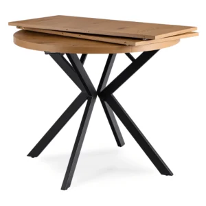 Masă extensibilă DORIAN 80-160 cm Stejar auriu/Negru