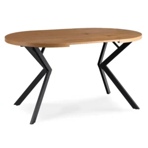 Masă extensibilă DORIAN 80-160 cm Stejar auriu/Negru