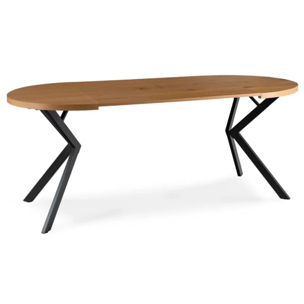 Masă extensibilă DORIAN 80-160 cm Stejar auriu/Negru