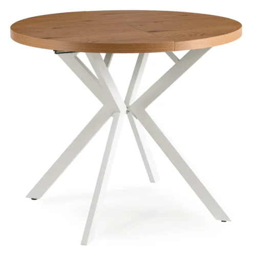 Masă extensibilă DORIAN 80-160 cm Stejar auriu/Alb