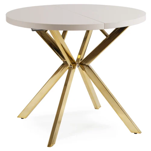 Masă extensibilă DORIAN 80-160 cm Caşmir/Auriu