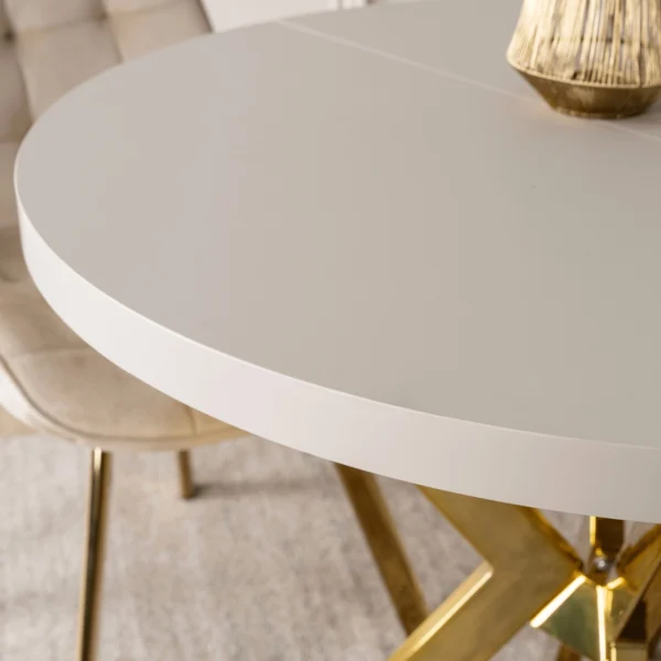 product-3471-3 DORIAN Masă pliabilă 80-160 cm Cașmir / Aur — Mese