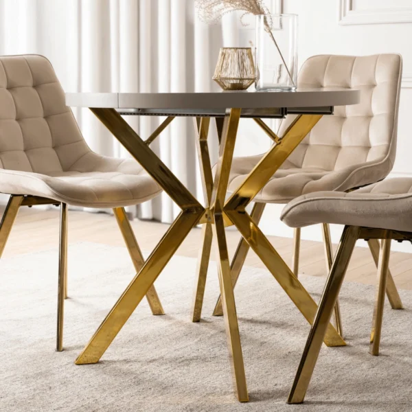 product-3471-4 DORIAN Masă pliabilă 80-160 cm Cașmir / Aur — Mese