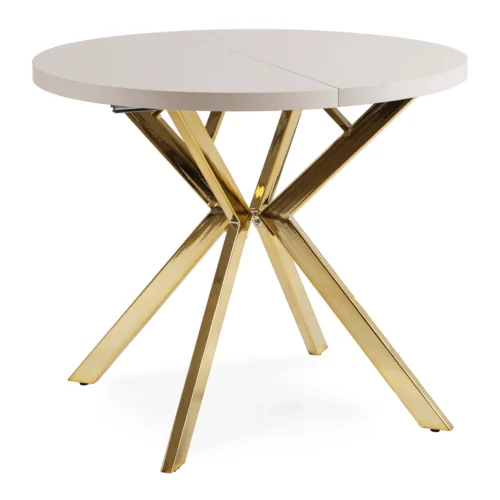 LUGO Masă extensibilă 90–190 cm Cașmir/Auriu