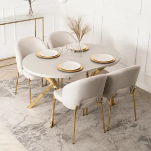 product-3472-1 LUGO Masă pliantă 90-190 cm Cașmir / Aur — Mese