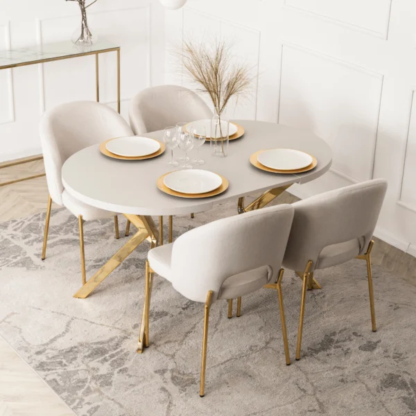 product-3472-1 LUGO Masă pliantă 90-190 cm Cașmir / Aur — Mese