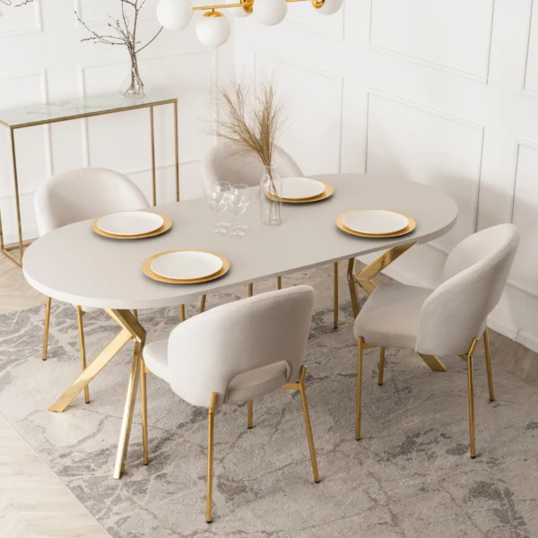 product-3472-2 LUGO Masă pliantă 90-190 cm Cașmir / Aur — Mese