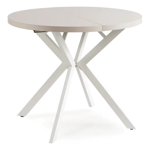 LUGO Masă extensibilă 90–190 cm Caşmir/Alb