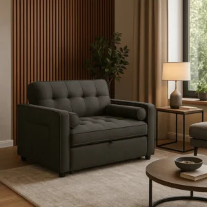 product-3477-0-1 CORRA Sleeping fotoliu pliabil negru — Fotolii de relaxare