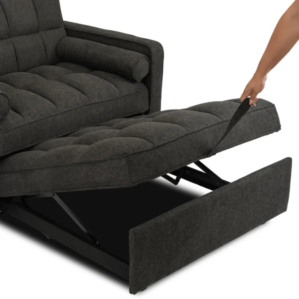 product-3477-10 CORRA Sleeping fotoliu pliabil negru — Fotolii de relaxare
