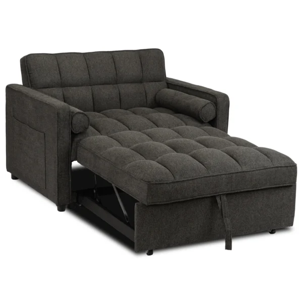 product-3477-4 CORRA Sleeping fotoliu pliabil negru — Fotolii de relaxare