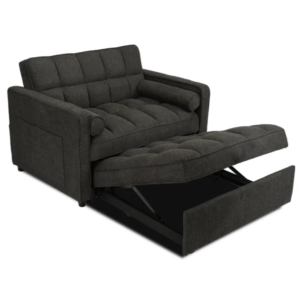product-3477-6 CORRA Sleeping fotoliu pliabil negru — Fotolii de relaxare