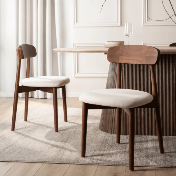 product-3478-1 Scaun ALVIN Walnut/Beige — MOBILA