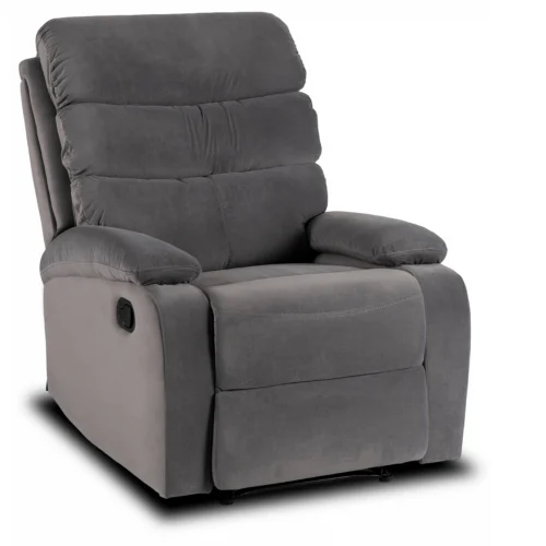 product-3480-0 Fotoliu extensibil KOBE, gri, din velur — Fotolii de relaxare