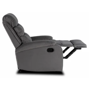 product-3480-4 Fotoliu extensibil KOBE, gri, din velur — Fotolii de relaxare