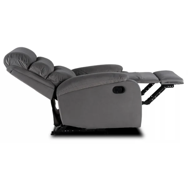 product-3480-5 Fotoliu extensibil KOBE, gri, din velur — Fotolii de relaxare