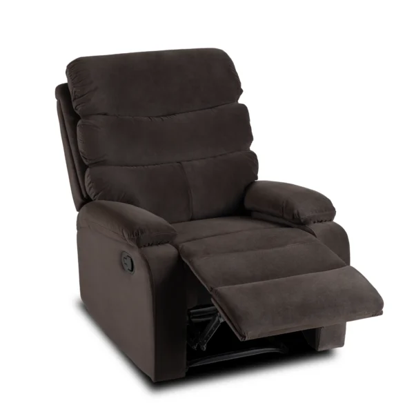 Scaun reclinabil KOBE din velur maro