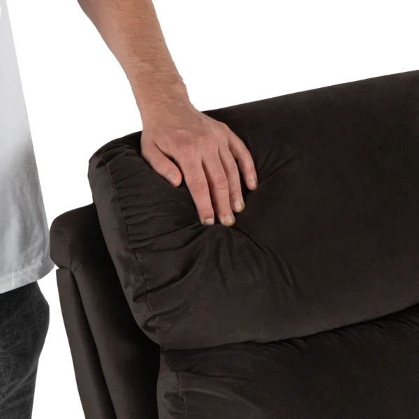 Scaun reclinabil KOBE din velur maro