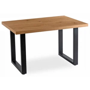 Masa extensibilă TOMAS 130-230 cm, stejar auriu/negru