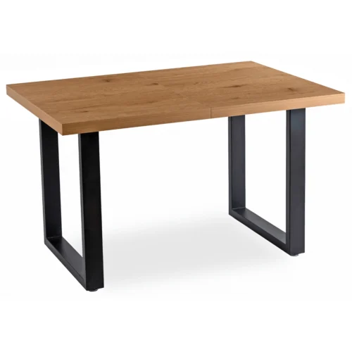 Masă extensibilă TOMAS 130–230 cm Stejar auriu/Negru
