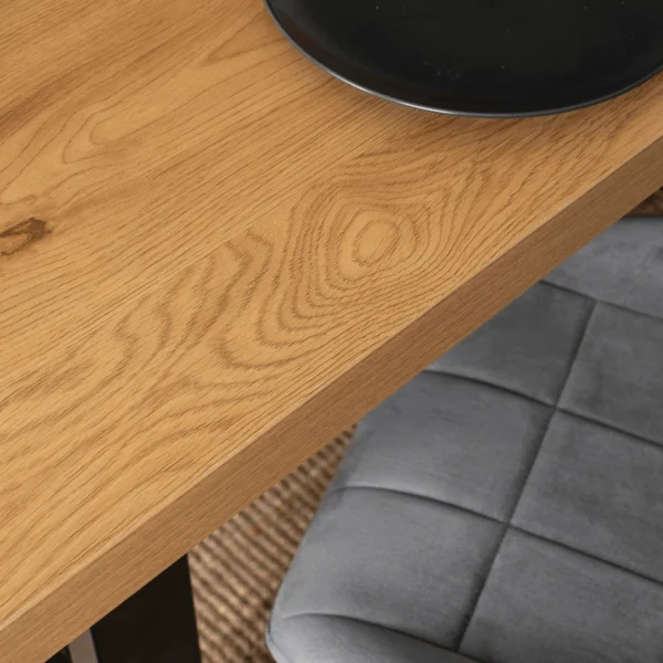 Masa extensibilă TOMAS 130-230 cm, stejar auriu/negru — Mese