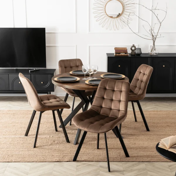 Scaun RICK Brown velur — MOBILA