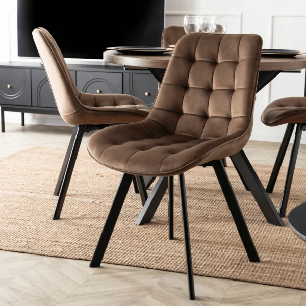 Scaun RICK Brown velur — MOBILA