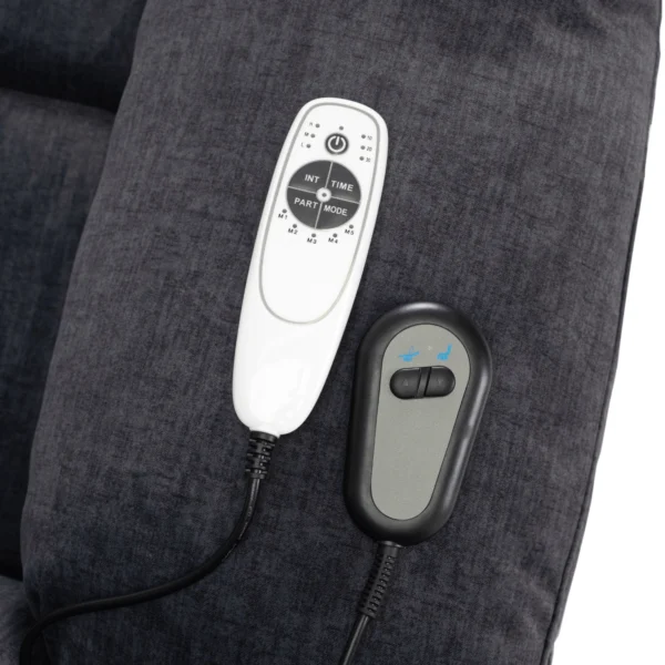 product-3489-11 Fotoliu de masaj electric, rabatabil, model FENIX, cu funcție de ridicare, culoare gri închis — Fotolii de masaj