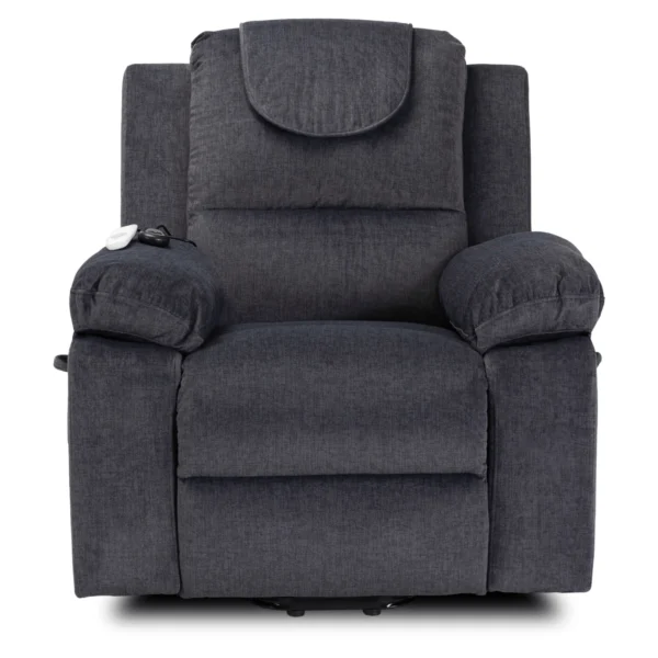 product-3489-2 Fotoliu de masaj electric, rabatabil, model FENIX, cu funcție de ridicare, culoare gri închis — Fotolii de masaj