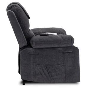 product-3489-3 Fotoliu de masaj electric, rabatabil, model FENIX, cu funcție de ridicare, culoare gri închis — Fotolii de masaj