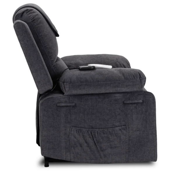 product-3489-3 Fotoliu de masaj electric, rabatabil, model FENIX, cu funcție de ridicare, culoare gri închis — Fotolii de masaj