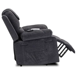 product-3489-4 Fotoliu de masaj electric, rabatabil, model FENIX, cu funcție de ridicare, culoare gri închis — Fotolii de masaj