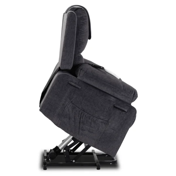 product-3489-6 Fotoliu de masaj electric, rabatabil, model FENIX, cu funcție de ridicare, culoare gri închis — Fotolii de masaj