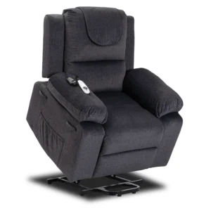 product-3489-7 Fotoliu de masaj electric, rabatabil, model FENIX, cu funcție de ridicare, culoare gri închis — Fotolii de masaj