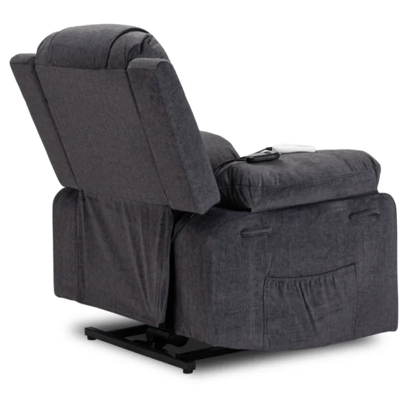 product-3489-8 Fotoliu de masaj electric, rabatabil, model FENIX, cu funcție de ridicare, culoare gri închis — Fotolii de masaj