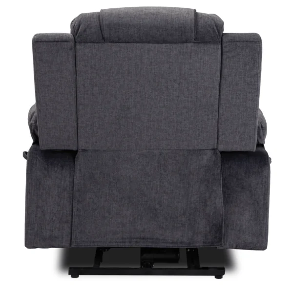 product-3489-9 Fotoliu de masaj electric, rabatabil, model FENIX, cu funcție de ridicare, culoare gri închis — Fotolii de masaj