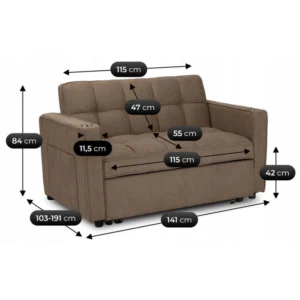 product-3490-15 ASTER Sleeping fotoliu Brown — Fotolii de relaxare